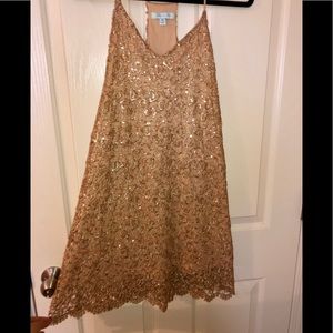 Gold cocktail dress